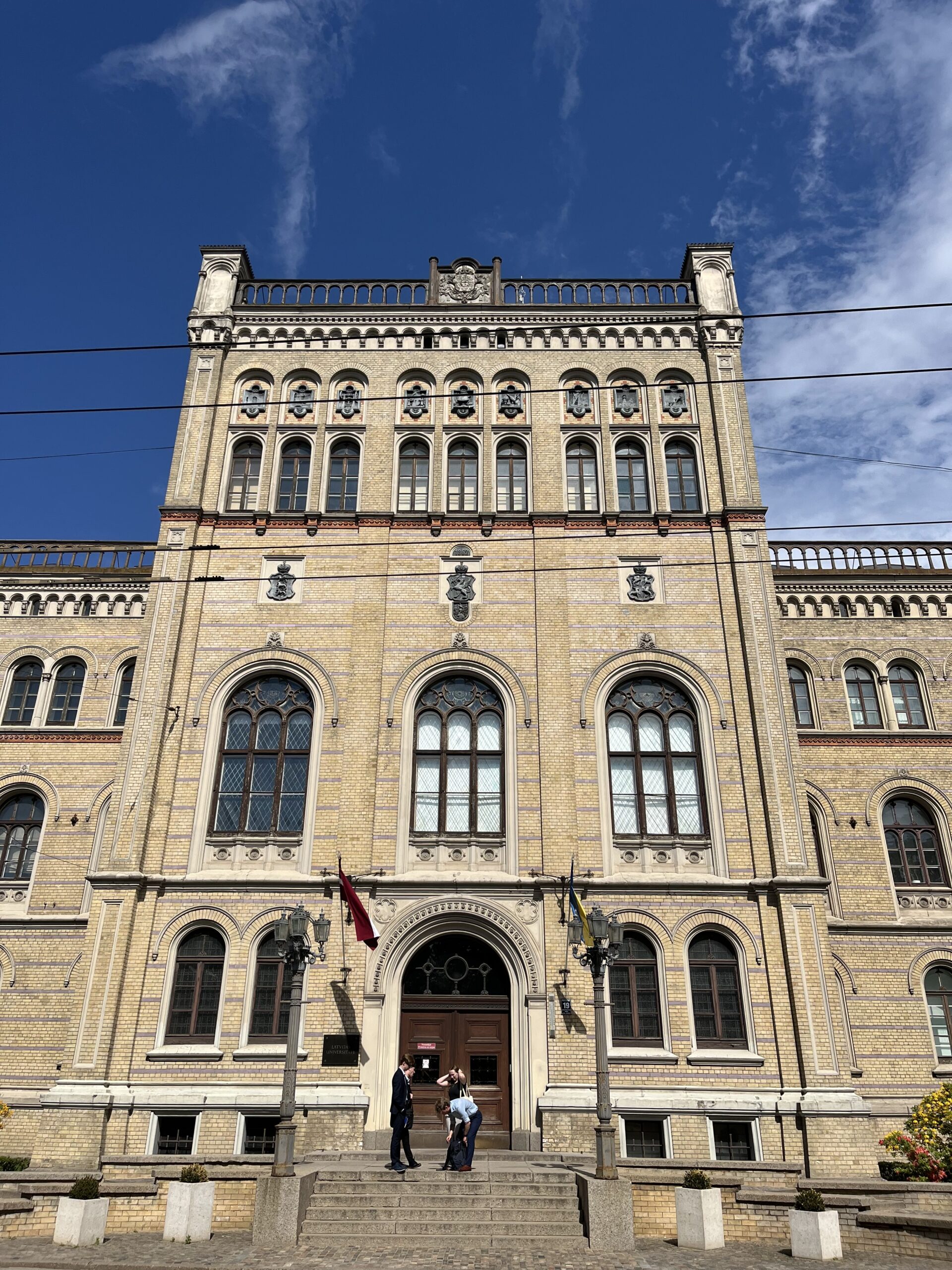 View of the University of Latvia main building in Riga, Latvia.